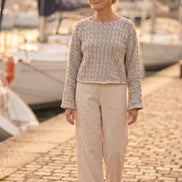 Pull en maille torsadée