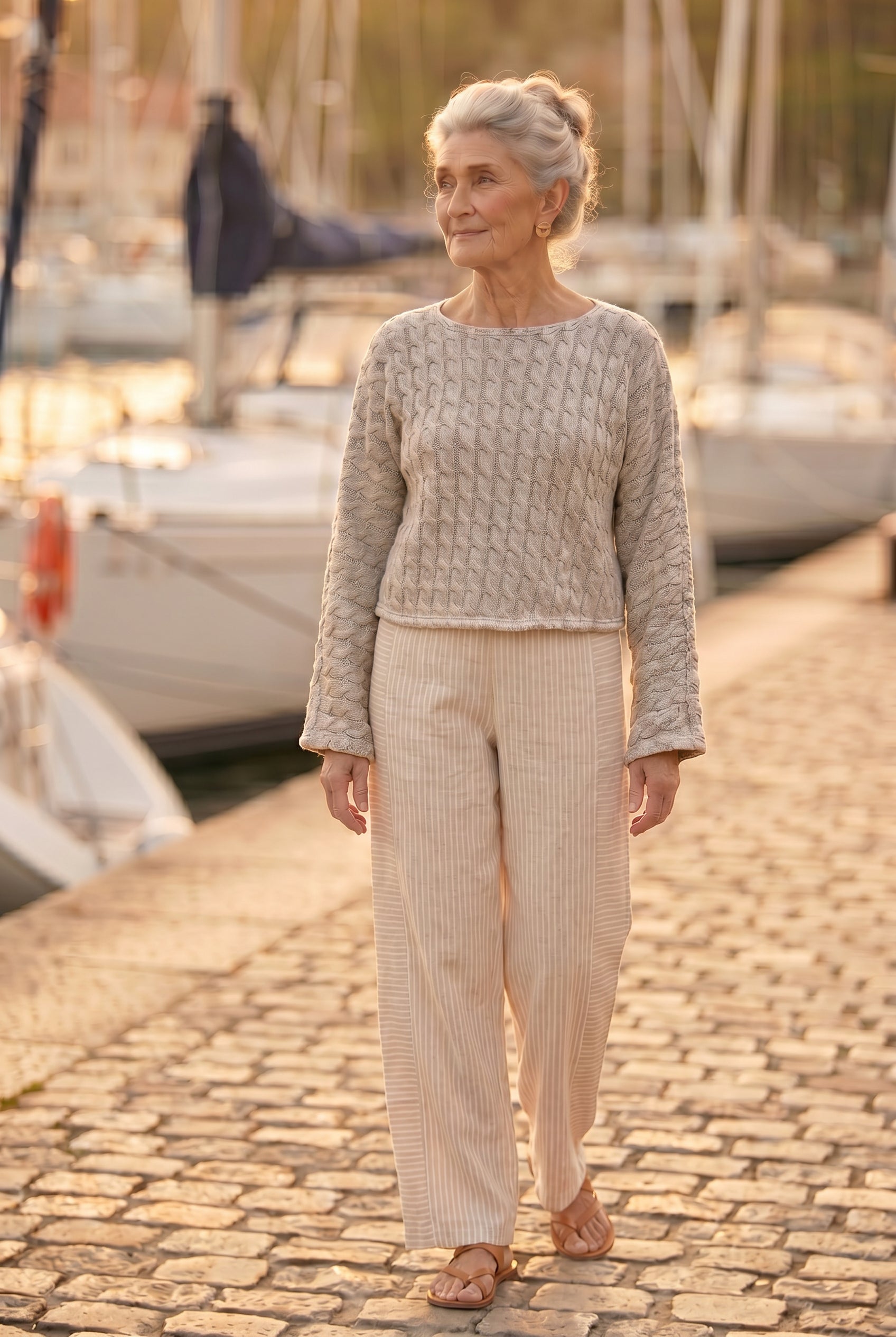 Pull en maille torsadée