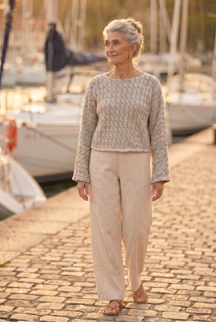 Pull en maille torsadée