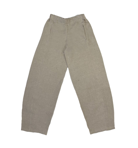 Pantalon ballon en lin, couleur naturelle