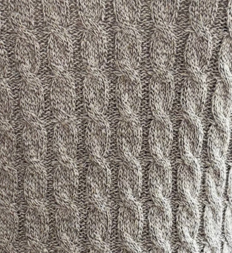 Pull en maille torsadée