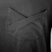 T-shirt noir à manches longues en jersey