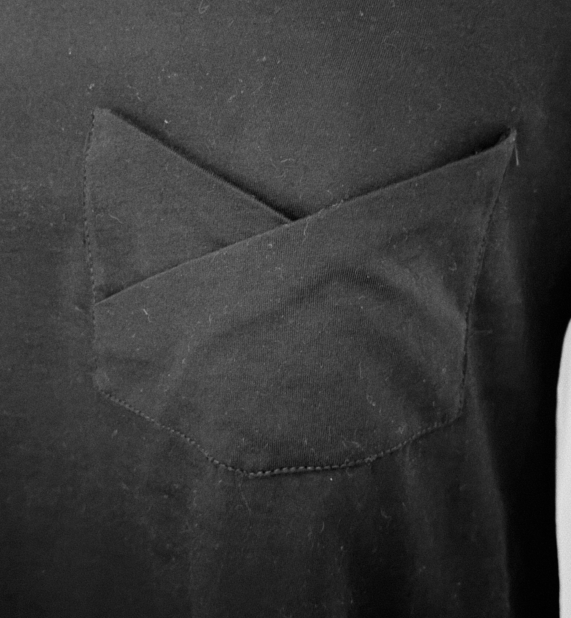 T-shirt noir à manches longues en jersey