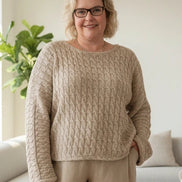 Pull en maille torsadée