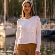 White Jersey Long Sleeve T-shirt